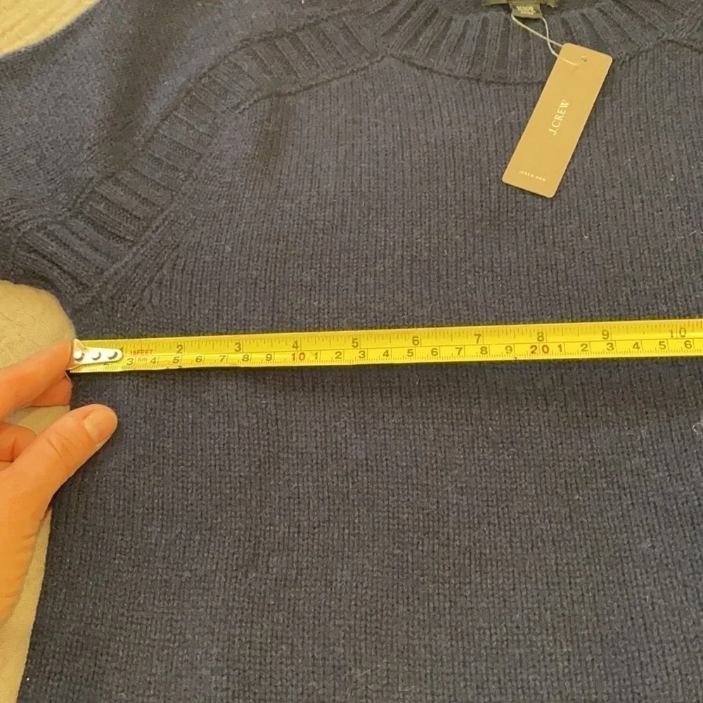 J. Crew 100% cashmere everyday navy sweater. New. Size XXS.